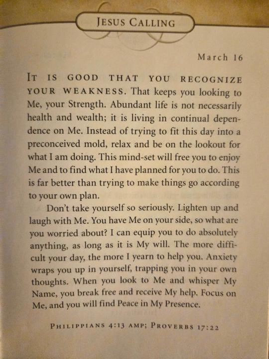 Jesus calling devotion 