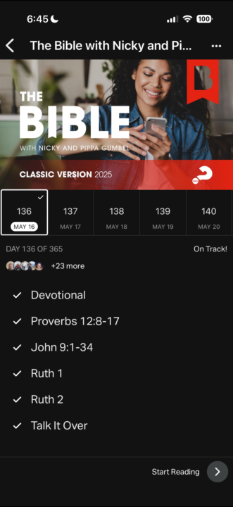 Bible reading and Notes