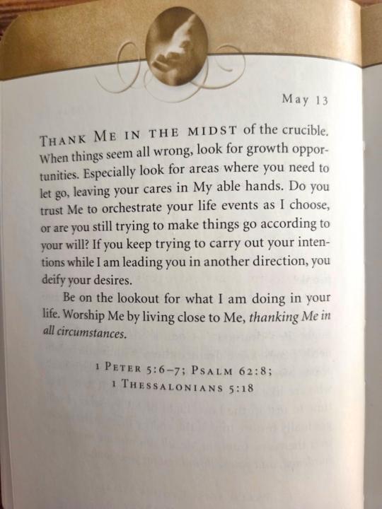 Jesus calling daily devotion  5/13