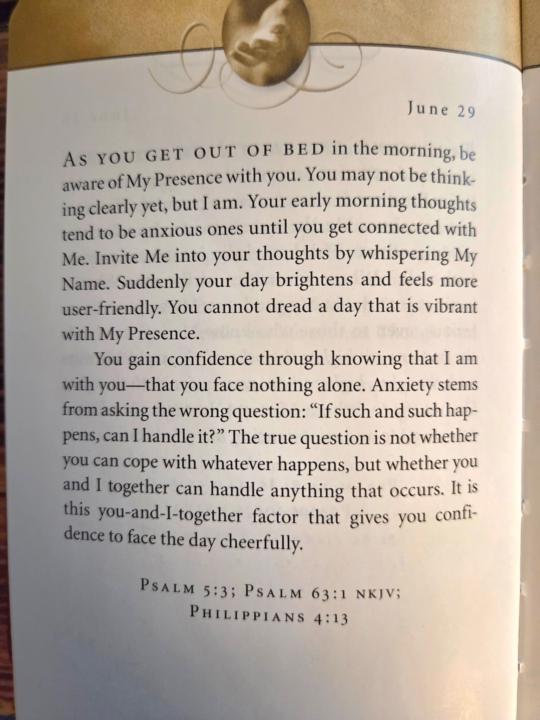 Jesus calling daily devotion 6/29