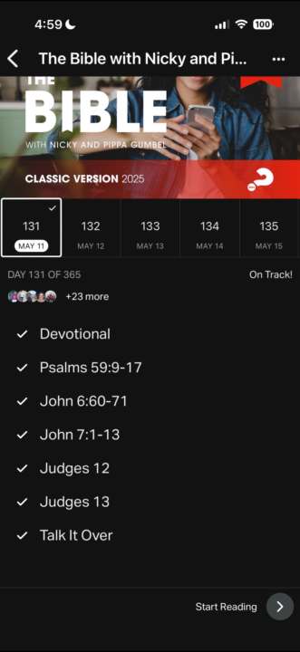 5/11 - Bible reading and notes 