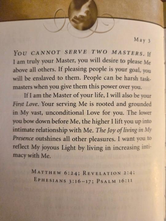 Jesus calling daily devotion  5/3