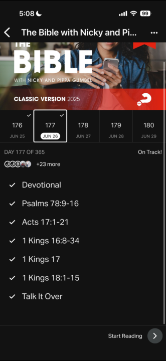 Bible reading 6/26