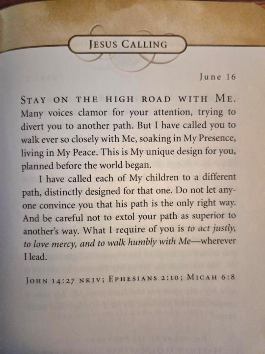 Jesus calling daily devotion 6/16