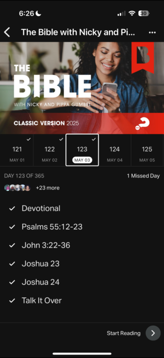 Bible reading + Notes