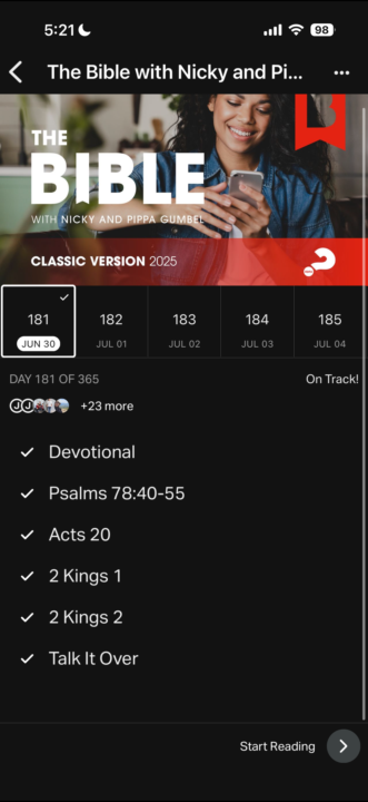 Bible reading 6/29