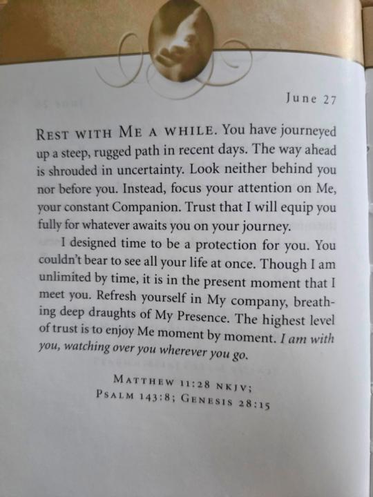 Jesus calling daily devotion 6/27