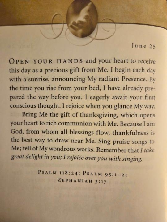 Jesus calling daily devotion 6/25