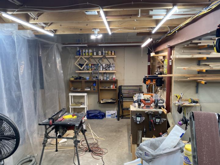 New woodworker sets up small workshop