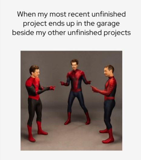 The gang's all here... unfinished and gathering dust 😅