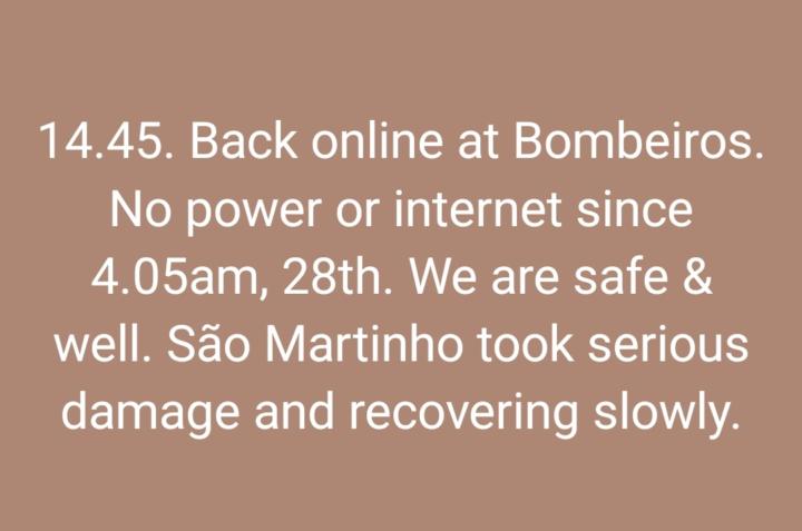 No electricity or internet at home. Back soon!