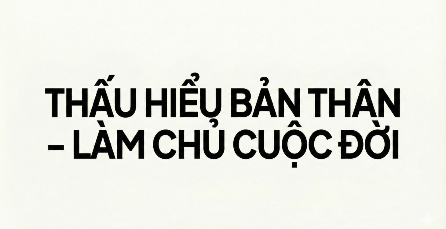 THẤU HIỂU BẢN THÂN - LÀM CHỦ CUỘC ĐỜI