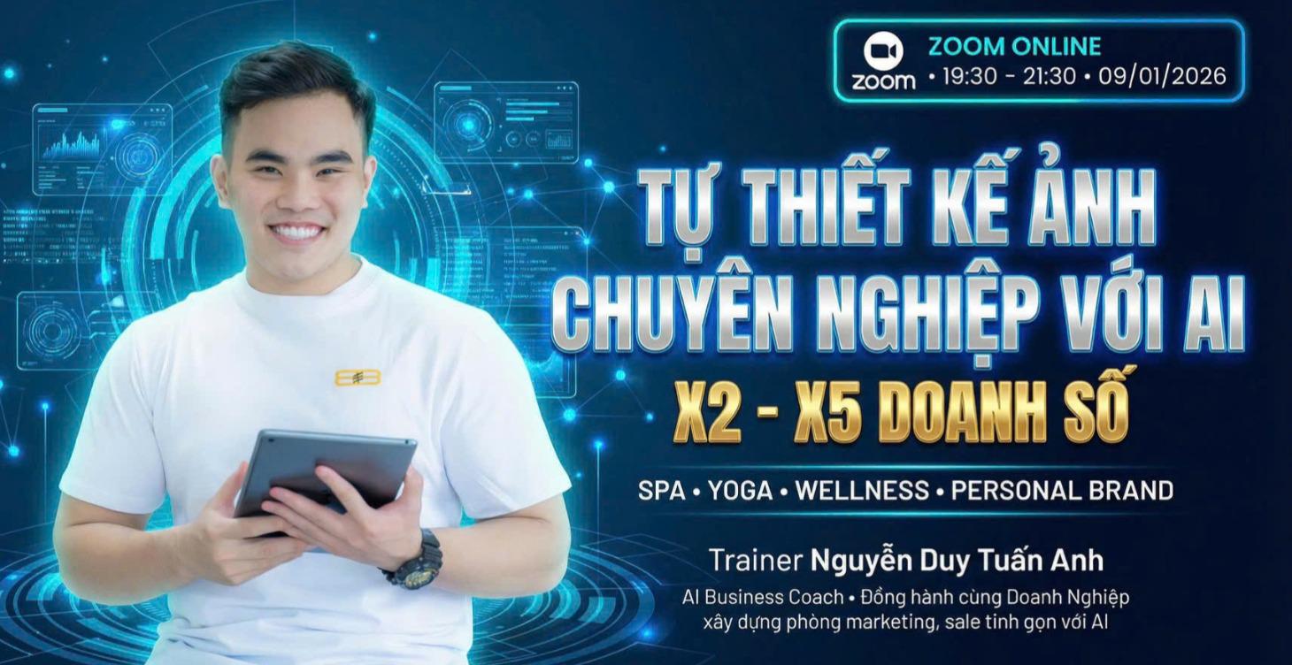 LỚP TỰ THIẾT KẾ ẢNH CHUYÊN NGHIỆP VỚI AI