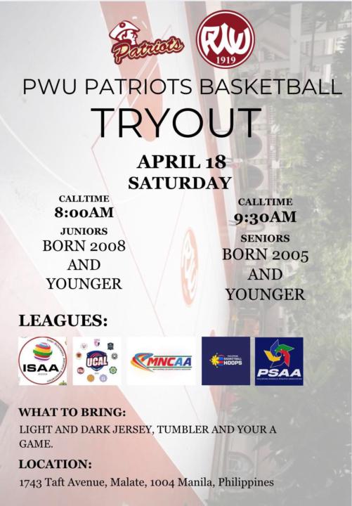 Philippine Women’s University Tryouts