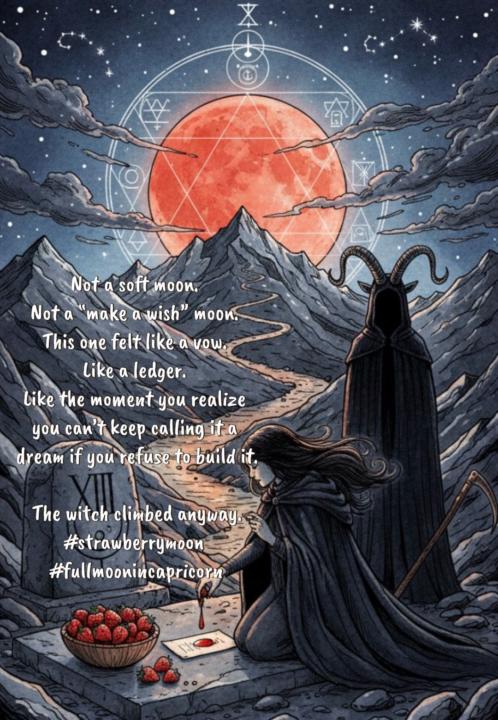 The Strawberry Moon on the Mountain: Full Moon in Capricorn 