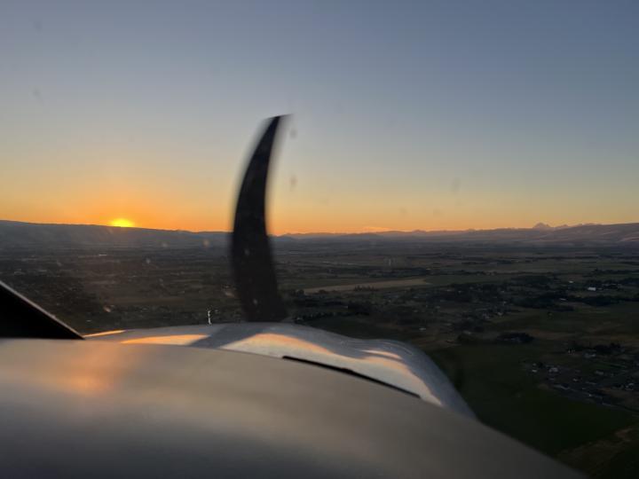 sunset flights are the besttttt...
