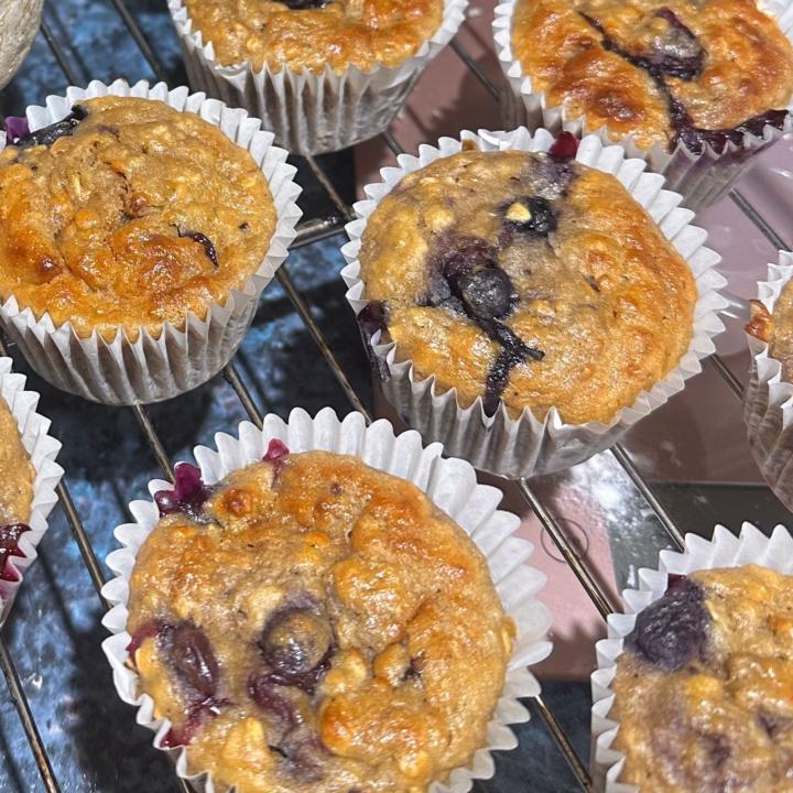 Blueberry & Banana Oat Muffins