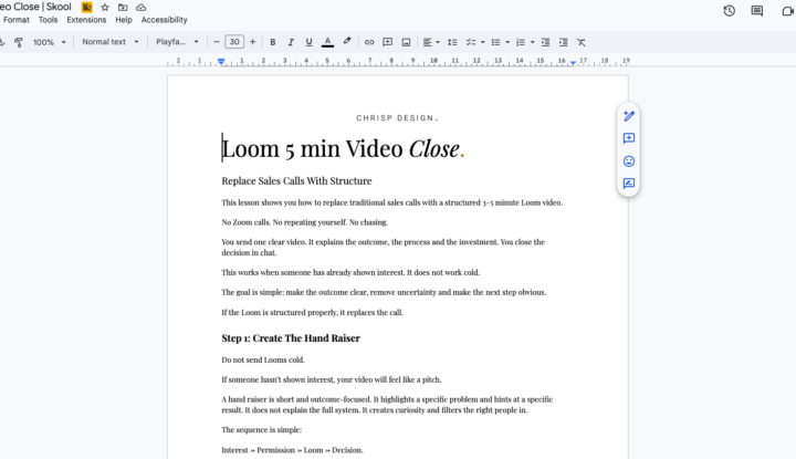 Interested in how to close, without a call?