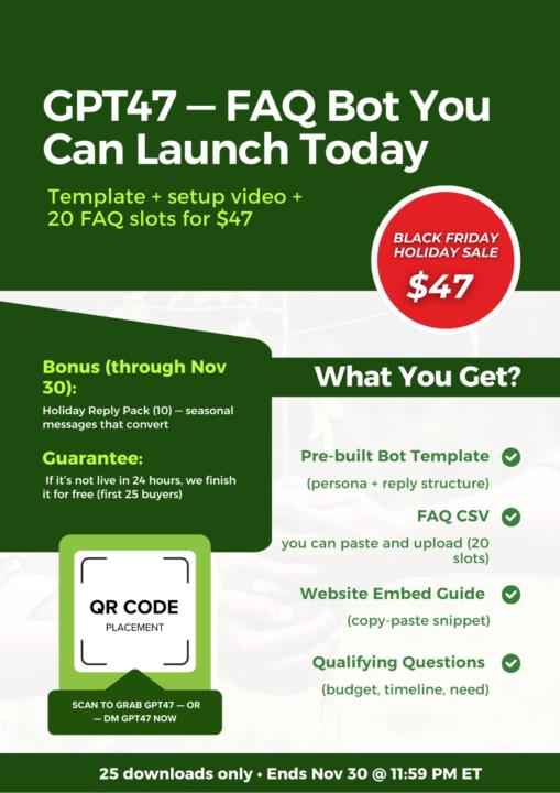 🎄 Holiday Automation & AI Shop (Limited-Time Offers)