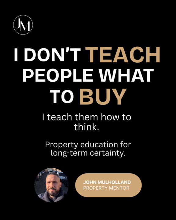 Most people do not fail at property because of the market.