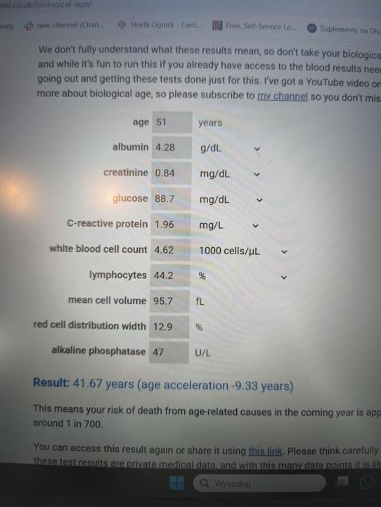 Moj wiek bilogiczny 