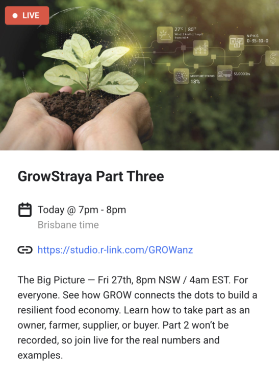 GrowStraya call on NOW