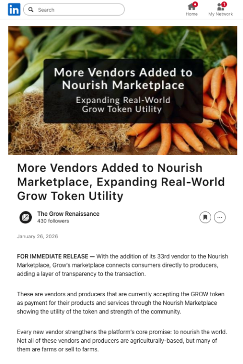 New ways to spend our GROW token!