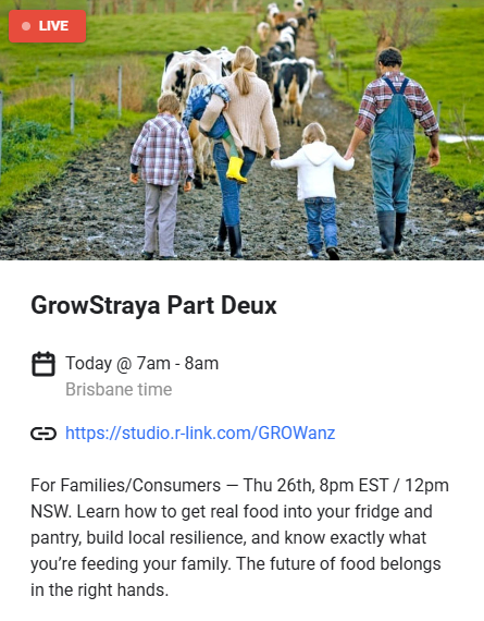 FOR OUR FAMILIES/CONSUMERS - GROWSTRAYA