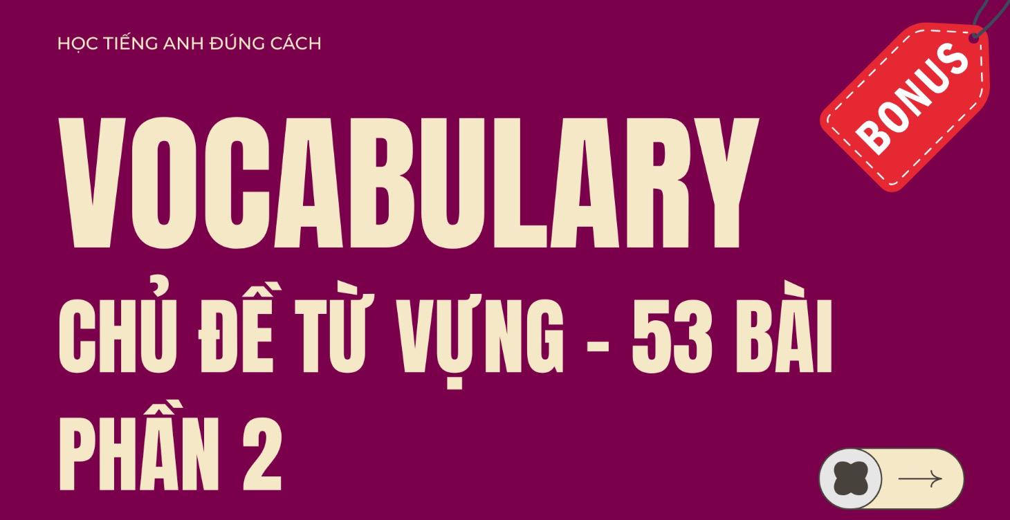 Từ vựng- video bài giảng +BT theo Chủ đề - phần 2
