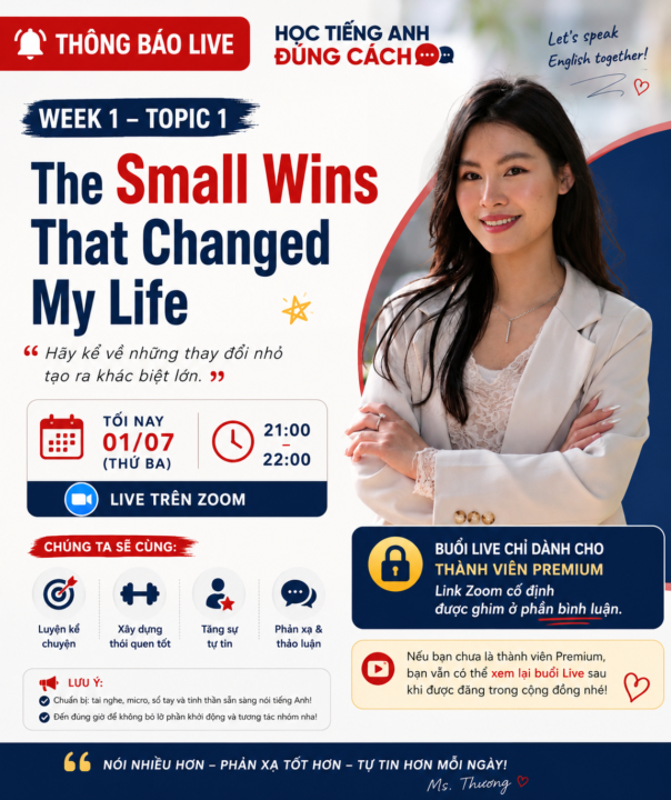 THỰC HÀNH NÓI TIẾNG ANH TRÊN ZOOM TỐI NAY