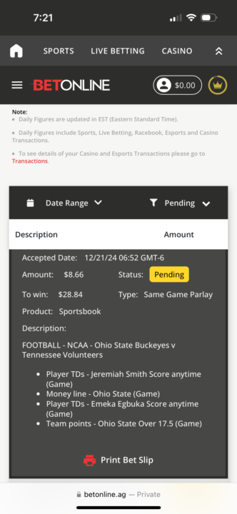 Prop parlay all free money from my old member account lmao
