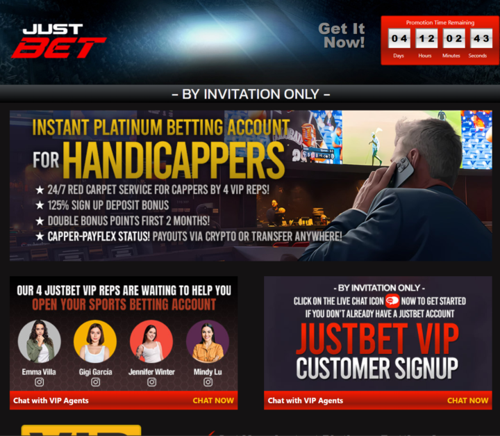Invite-Only Plug: JustBet “Platinum” VIP (Bookmaker sister site)