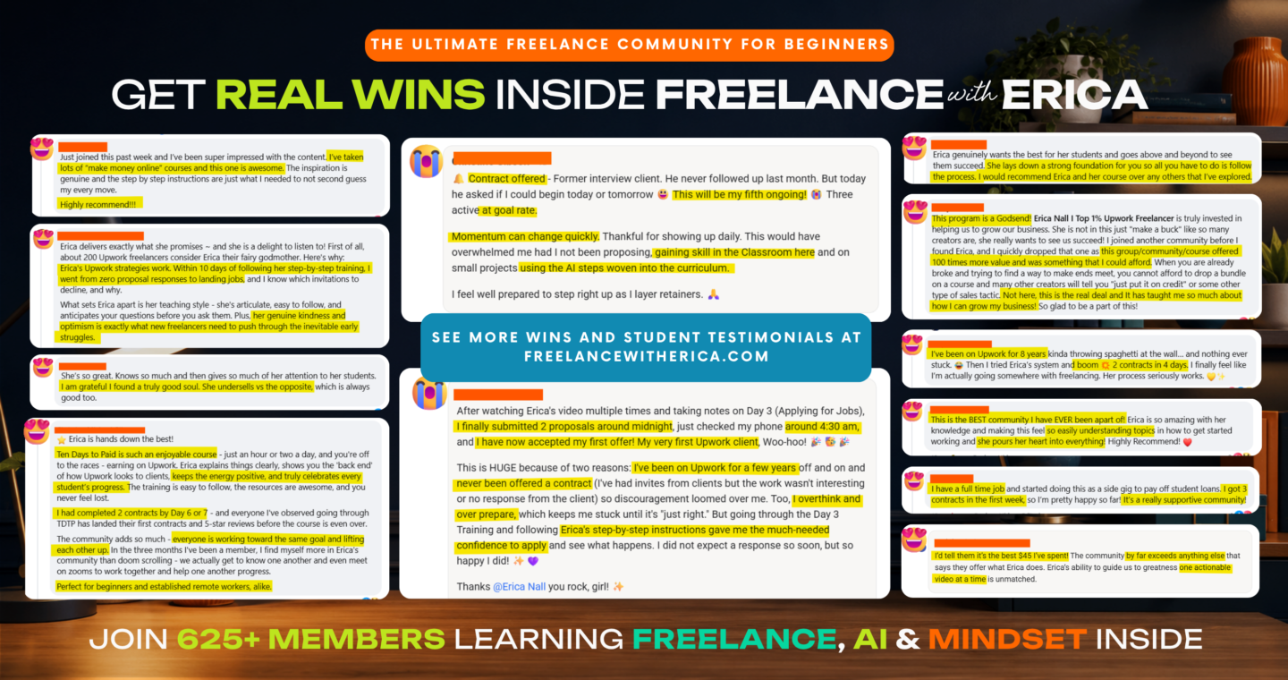 FREELANCE with ERICA