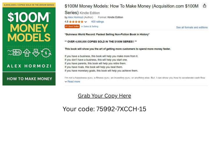 Get your FREE Copy of $100M Money Models HERE - 15 Copies Available