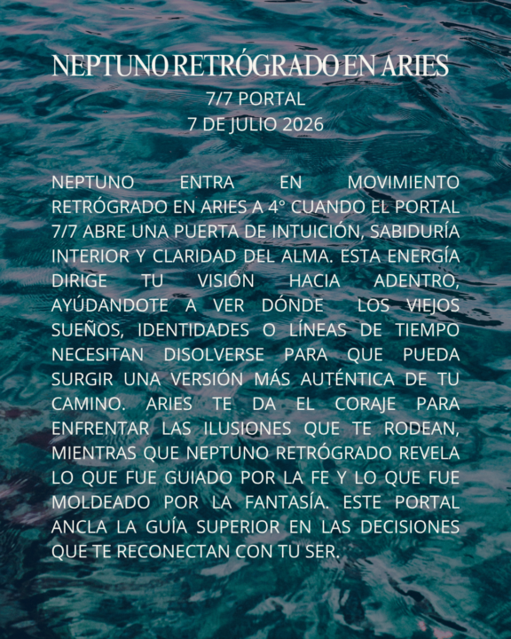 Neptuno retrógrado en Aries 