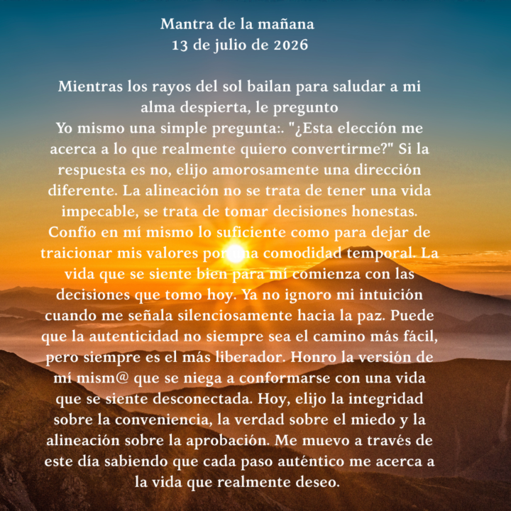 RECORDATORIO CONSCIENTE DE HOY.