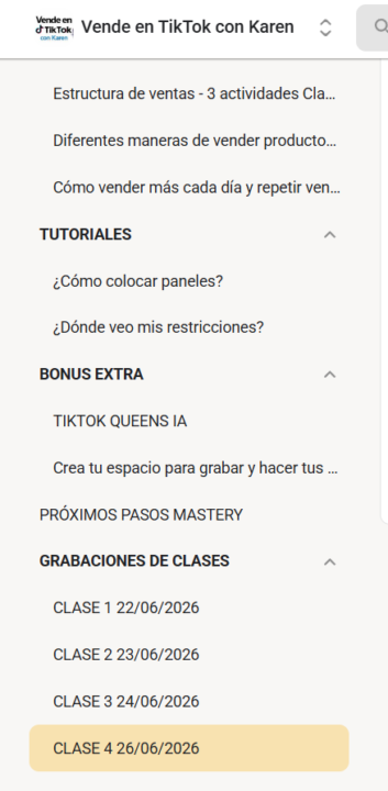 Alumnos TikTok Queens: clases y recursos actualizados