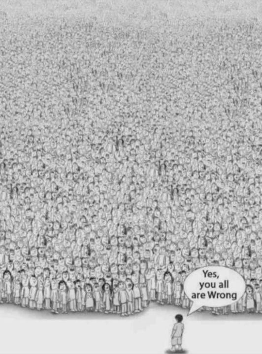 What opinion of yours makes you feel like this?