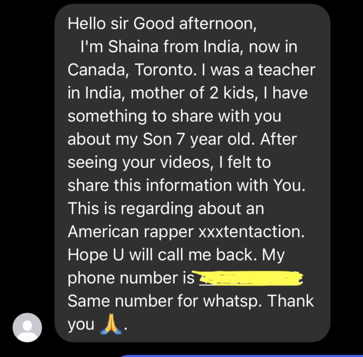 I got this message that I thought was spam and then I saw the word... 
