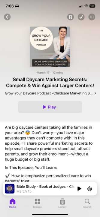  New podcast : How to stand out from larger centres 