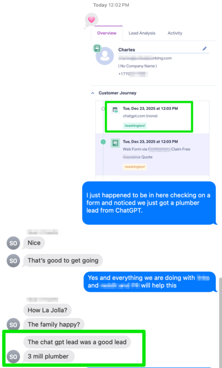 GEO / AISEO Lead from ChatGPT