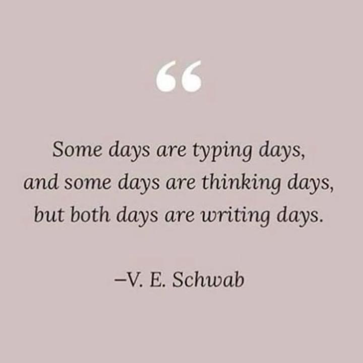 Is it a typing day or thinking day?