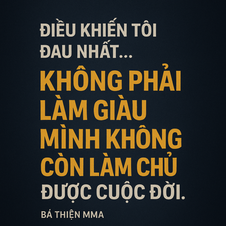 Điều khiến tôi đau nhất… không phải là tiền.