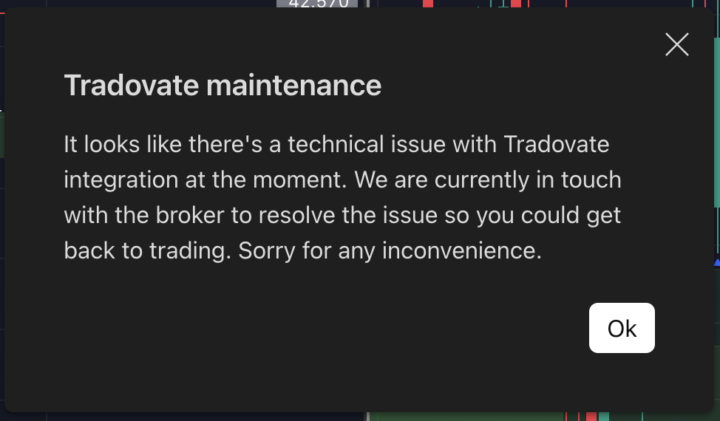 Tradovate/TradingView Issues