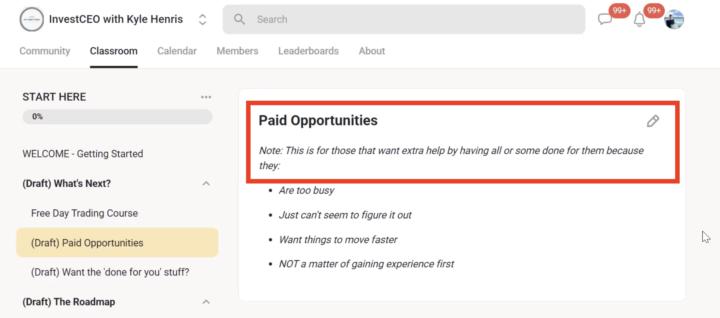 Paid Opportunities
