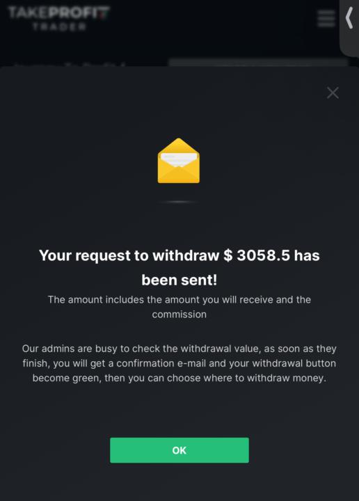 First big withdrawal!