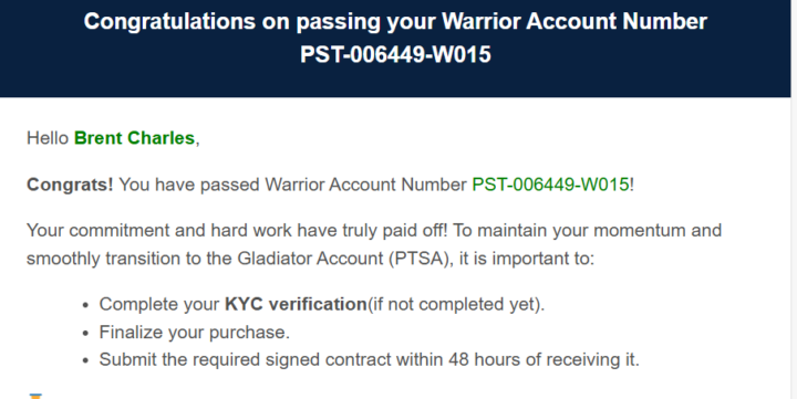 Its Official...$250,000 account passed!!!