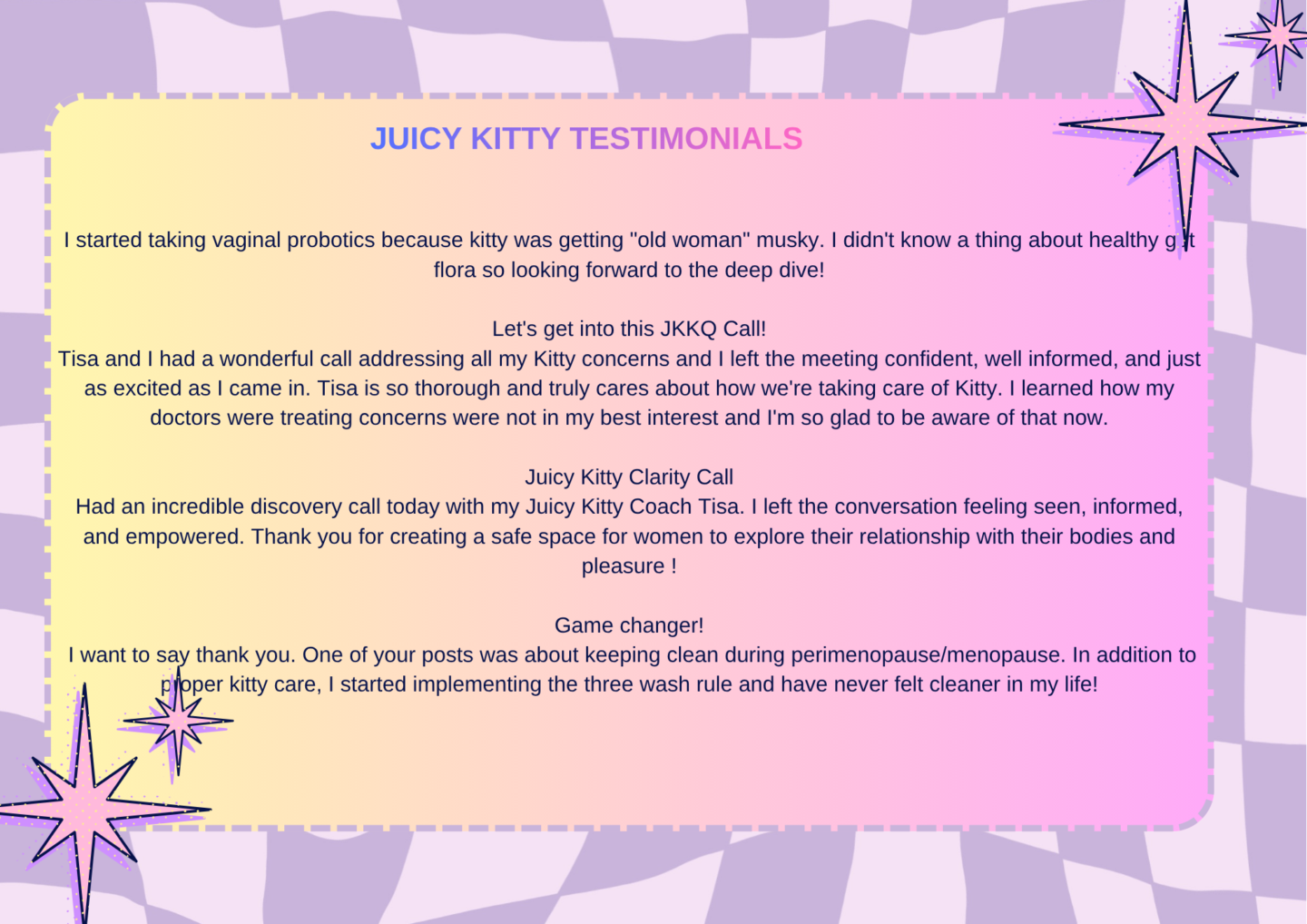 Juicy Kitty Kare Queen Program