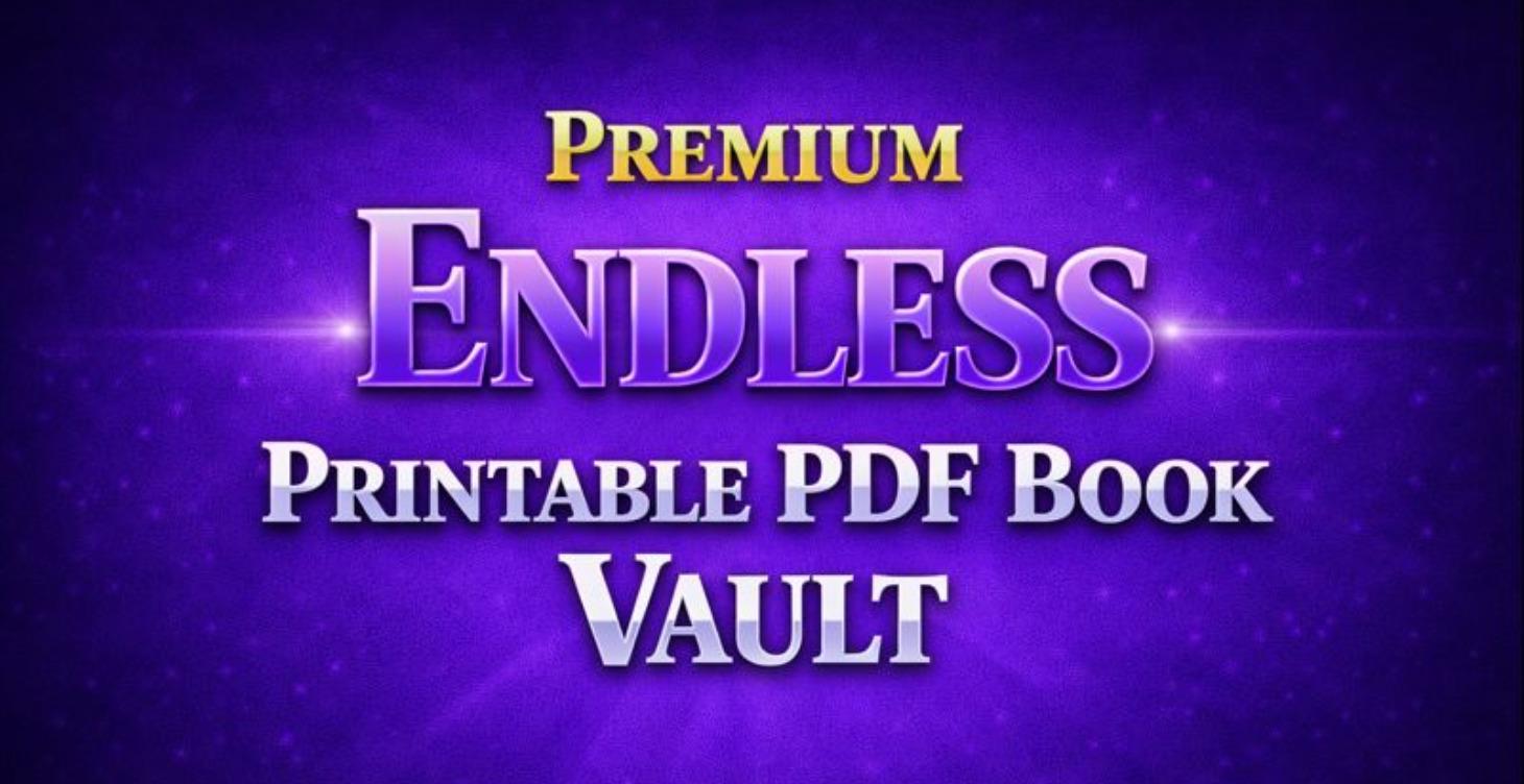 Premium Endless Printable PDF  Book Vault