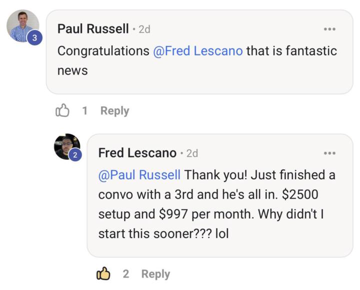 $20 in ad spend…  $1,994 in monthly recurring revenue.  72 hours.